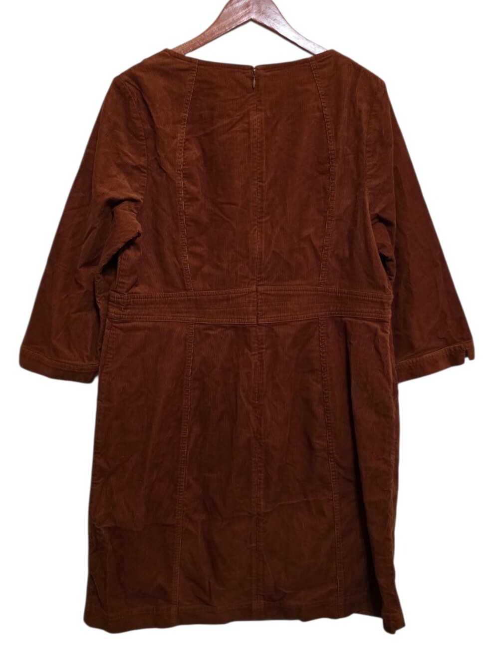 Boden Coraline Dress in Copper Corduroy Size 14 NWT - Picture 2 of 3